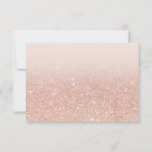 Roos gouden faux glitter roze ombre chic bedankt (Achterkant)