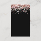 Roos Gouden Faux Glitter Signature Oorbel Display Visitekaartje (Achterkant)