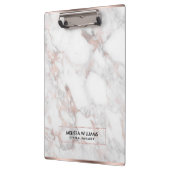 Roos-gouden Faux Marmer Border Lijst Klembord (Links)