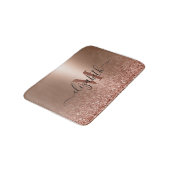 Roos gouden faux roze glitter badmat (Gekanteld)