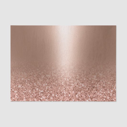 Roos gouden faux roze glitter tissuepapier (Voorkant)