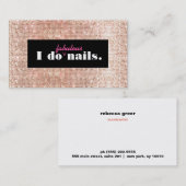 Roos Gouden Faux Sequins Manicurist Nail Salon Visitekaartje (Voorkant / Achterkant)