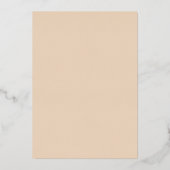 ROOS GOUDEN FOLIE Boho Bloemen Vrijgezellenfeest Folie Uitnodiging (Achterkant)