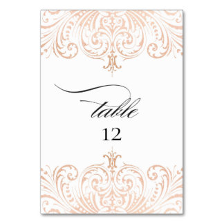 Roos Gouden Folie Boho Chic Tafelnummer Bruiloft