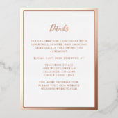 Roos Gouden Folie Bruiloft Behuizing Kaart (Voorkant)