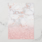 roos gouden folie details First Holy Communion Folie Uitnodiging (Achterkant)