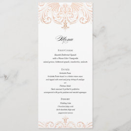Roos Gouden Folie (Faux) Bruiloft Menu Boho Chic