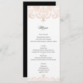 Roos Gouden Folie (Faux) Bruiloft Menu Boho Chic (Voorkant / Achterkant)