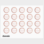 Roos gouden folie glittersojakaars classic ronde s ronde sticker (Vel)