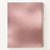 Roos Gouden Folie & Gouden Whisk Bakkerij Bakerij  Notitieboek (Achterkant)