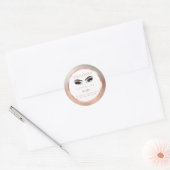 Roos gouden folie maakt de ogen schoon ronde sticker (Envelop)