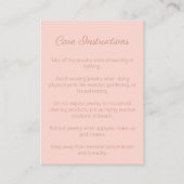 Roos Gouden Folie Sieraden Zorg Visitekaartje (Achterkant)