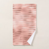 Roos gouden folie strepen roze badhanddoeken bad handdoek (Handdoek)