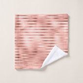 Roos gouden folie strepen roze badhanddoeken bad handdoek (Wasdoekje)