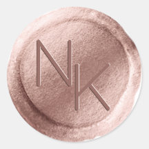 Roos Gouden Folie Wax Seal Initialen Envelop Stick