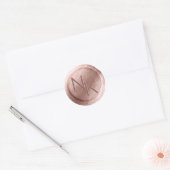 Roos Gouden Folie Wax Seal Initialen Envelop Stick Ronde Sticker (Envelop)