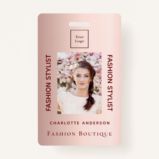 Roos gouden foto badge (Voorkant)