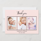 Roos gouden foto bedankt! kaart (Voorkant)