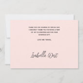 Roos gouden foto bedankt! kaart (Achterkant)