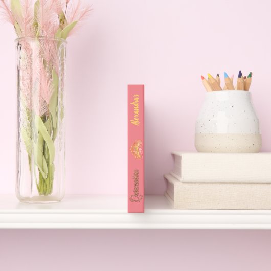 Roos Gouden Foto  Boho Quinceañera Spaans Gastenboek (Rug)