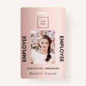 Roos gouden foto-business badge (Voorkant)