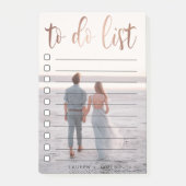 Roos gouden foto | Lijst met taken Post-It Notes (Voorkant)