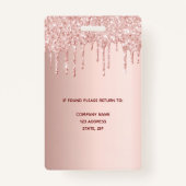 Roos gouden foto luxueus zakelijk logo badge (Achterkant)