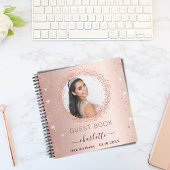 Roos gouden foto op jaarwisseling notitieboek