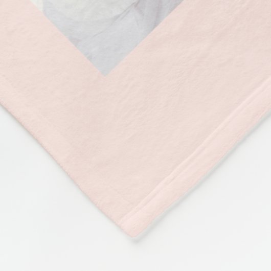 Roos gouden fotocollage fleece deken (Hoek)