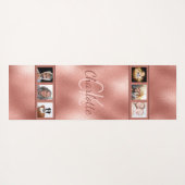 Roos gouden fotocollage monogram yogamat (Achterkant (horizontaal))