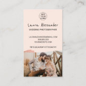 Roos gouden fotograaf floral 2 fotocollage visitekaartje (Achterkant)