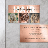 Roos Gouden Fototypografie Haarstylist Visitekaartje