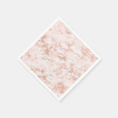 Roos gouden gemarmerde elegante moderne bruiloft servet (Hoek)