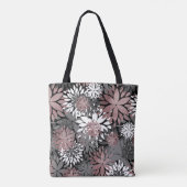 Roos gouden geometrische bloemenillustratie Tote Bag (Achterkant)