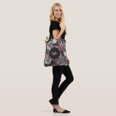 Roos gouden geometrische bloemenillustratie Tote Bag (Op model)