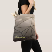 Roos Gouden Geometrische Canvas tas (Dichtbij)