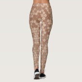 Roos gouden geometrische Leggings (Achterkant)