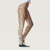 Roos gouden geometrische Leggings (Rechts)
