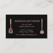 Roos gouden gereedschap Persoonlijke kaas Koken ba Visitekaartje (Achterkant)