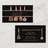 Roos gouden gereedschap Persoonlijke kaas Koken ba Visitekaartje (Voorkant / Achterkant)