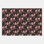 Roos Gouden Glam en Zwart Inpakpapier Vel (Voorkant 3)