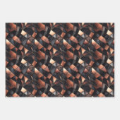 Roos Gouden Glam en Zwart Inpakpapier Vel (Voorkant)