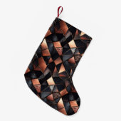 Roos Gouden Glam en Zwart Kleine Kerstsok (Voorkant (Hangend))