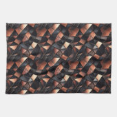 Roos Gouden Glam en Zwart Theedoek (Horizontaal)