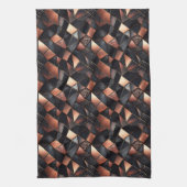 Roos Gouden Glam en Zwart Theedoek (Verticaal)