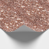 Roos Gouden Glam Glitter Cadeaupapier (Hoek)