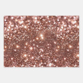 Roos Gouden Glam Glitter Inpakpapier Vel (Voorkant 3)