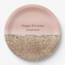 Roos Gouden Glam Glitter Luipaard