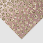 Roos Gouden Glam Glitter Luipaard Tissuepapier (Detail)