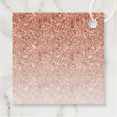 Roos Gouden Glam Glitter Sweet 16 Gepersonaliseerd Bedankjes Labels (Achterkant)